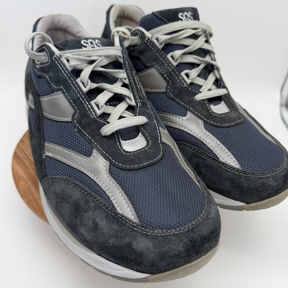 SAS Journey Men's 14 W3 Triple Wide Navy Walking Comfort Shoes Made in US
